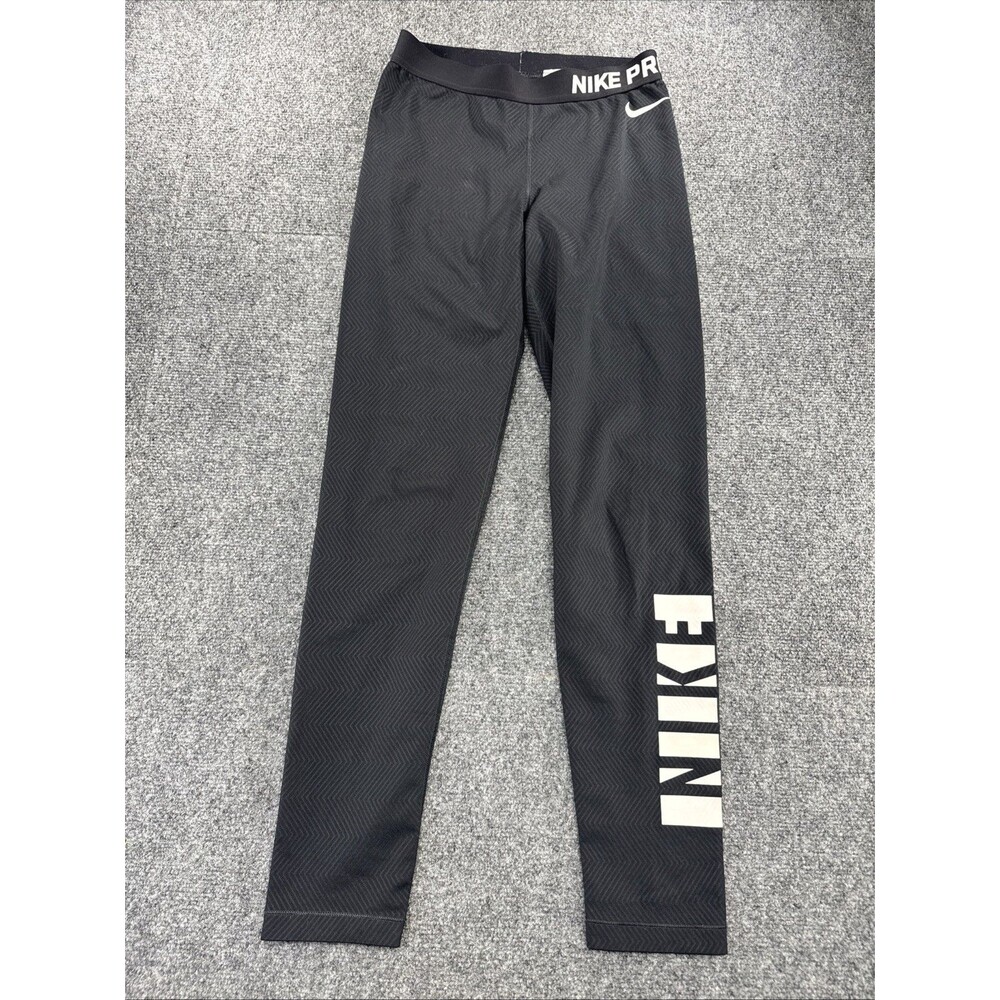 Nike Pro Women’s Medium Dri-FIT Black NIKE Graphic Compression Leggings 856238